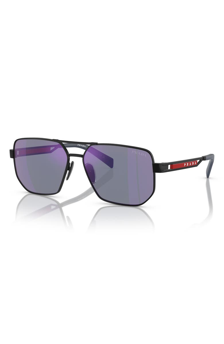 PRADA SPORT 59mm Pilot Sunglasses, Alternate, color, 