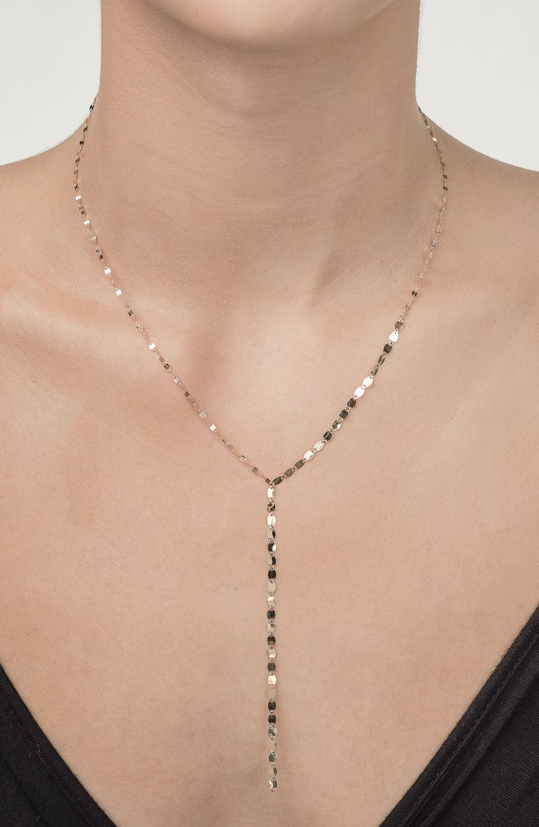 LANA Nude 14K Gold Lariat Necklace, Alternate, color, Yellow Gold