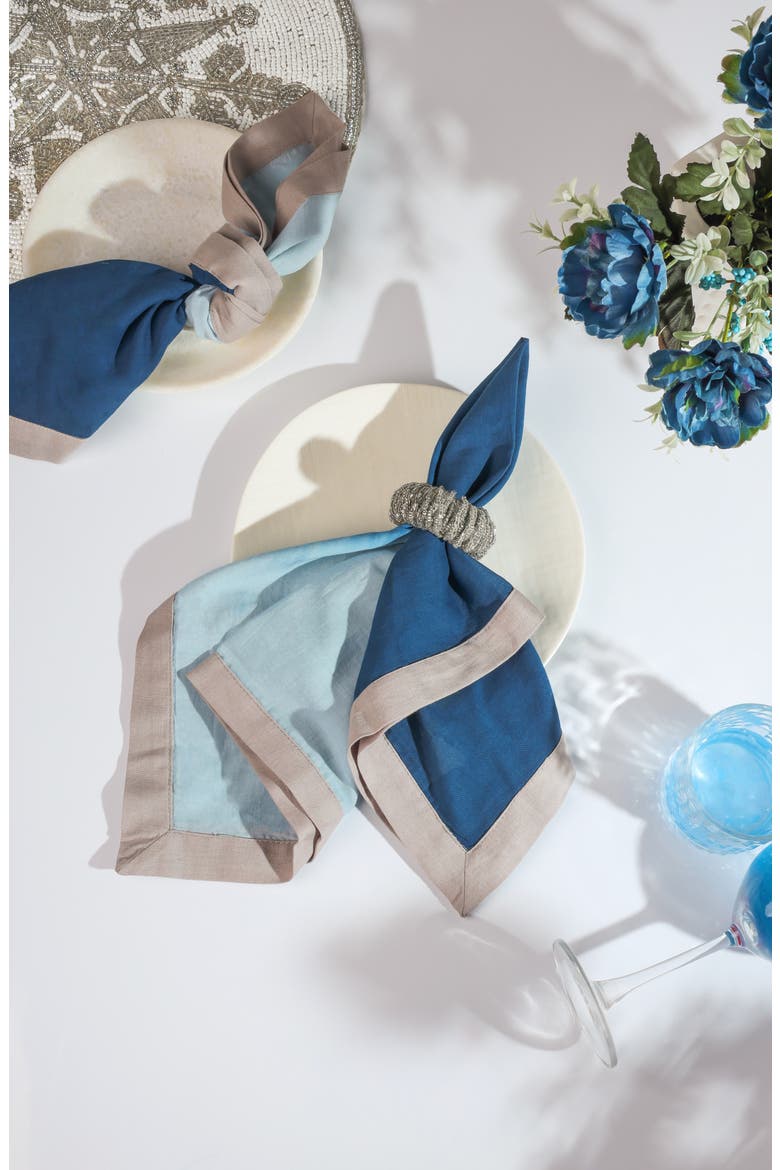 4-Pack Tropical Sunrise Napkins, Alternate, color, BLUE