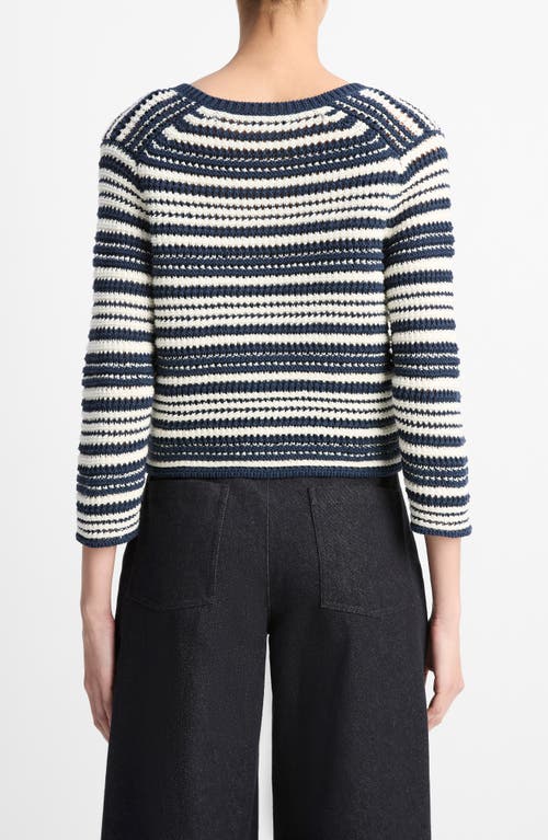 Vince Striped Textured Cardigan