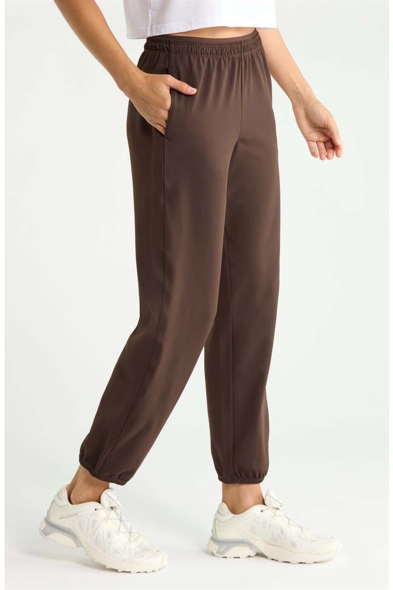 Zen Mid Rise Joggers, Alternate, color, BROWN MOLE