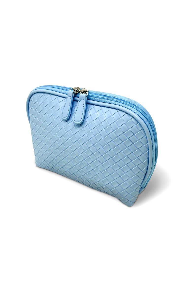 Woven Cosmetic Bag, Alternate, color, Light Blue