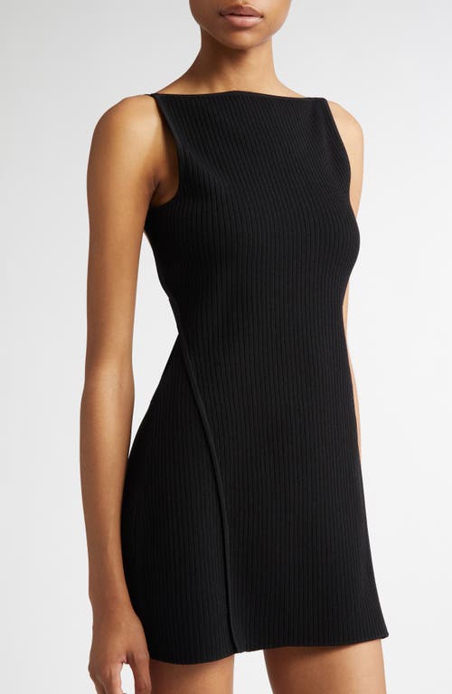 Sportmax Klepsydra Capsule Rib Minidress In Black