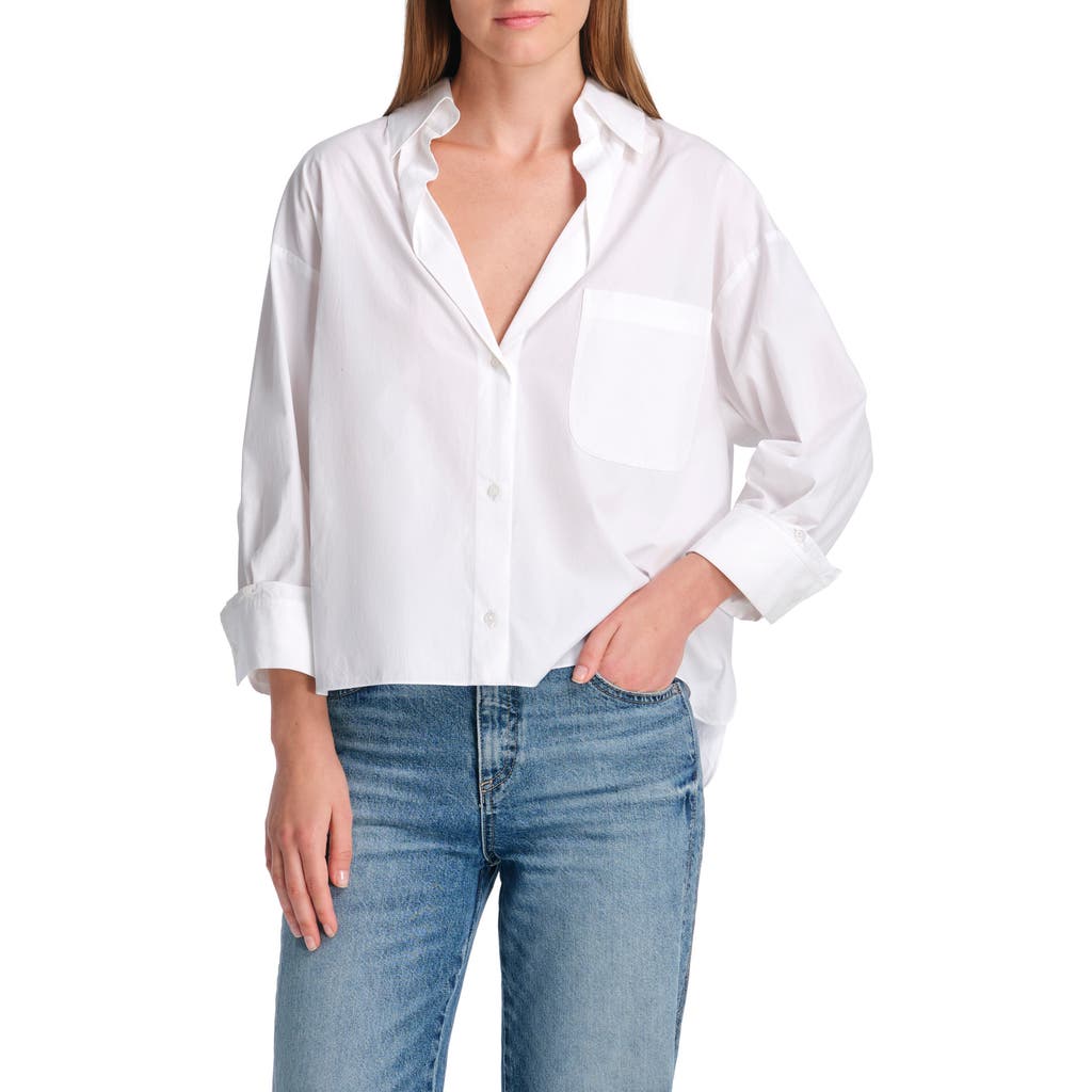 TWP Day After High Low Button-Up Shirt in White