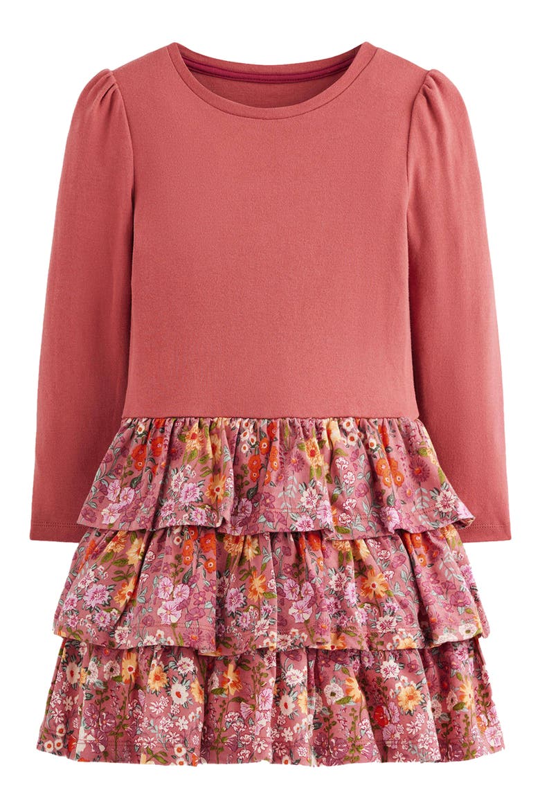 Kids' Jersey Ra Ra Dress, Main, color, PINK FLOWER VINE