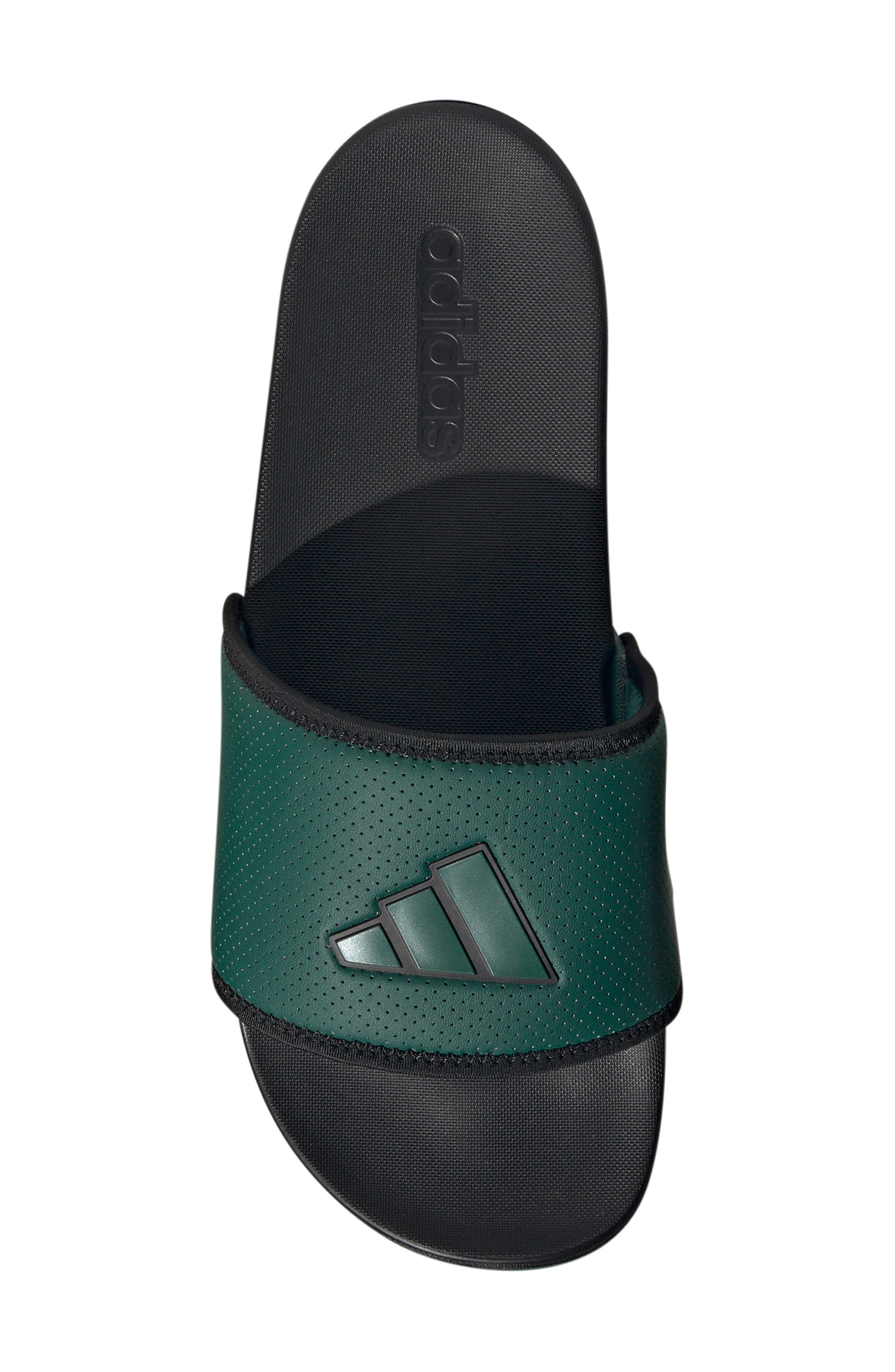 adidas Gender Inclusive Adilette Comfort Sport Slide Sandal, Alternate, color, Collegiate Green/ Black