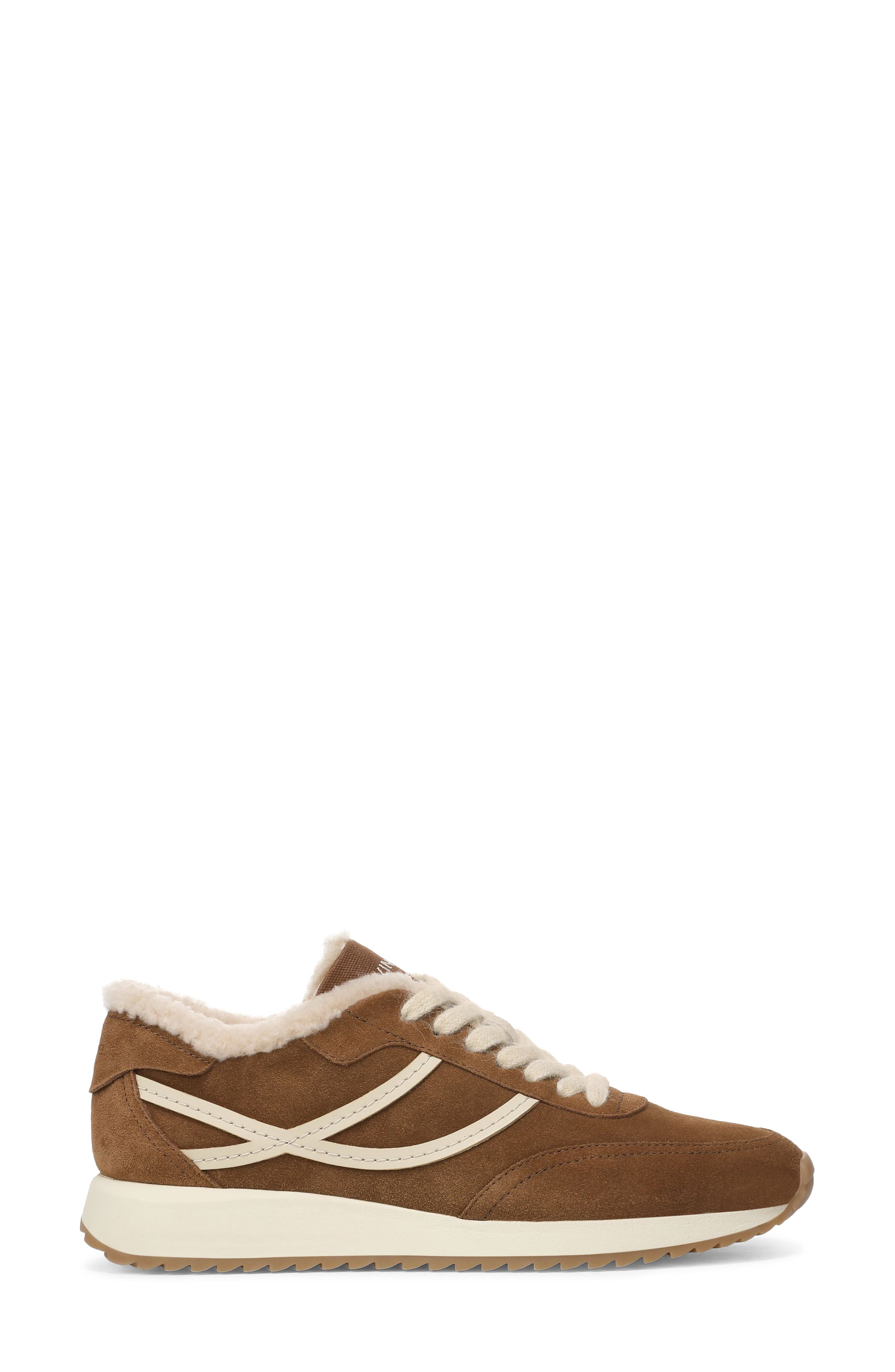 Genuine Shearling Platform Sneaker, Alternate, color, ELMWOOD