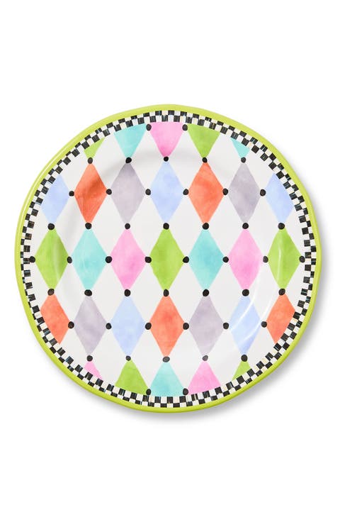 Palm Springs Set of 4 Melamine Salad Plates