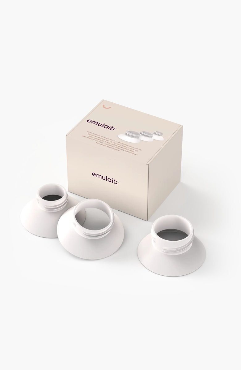 Emulait 3-Pack Breast Pump Adapter, Alternate, color, White
