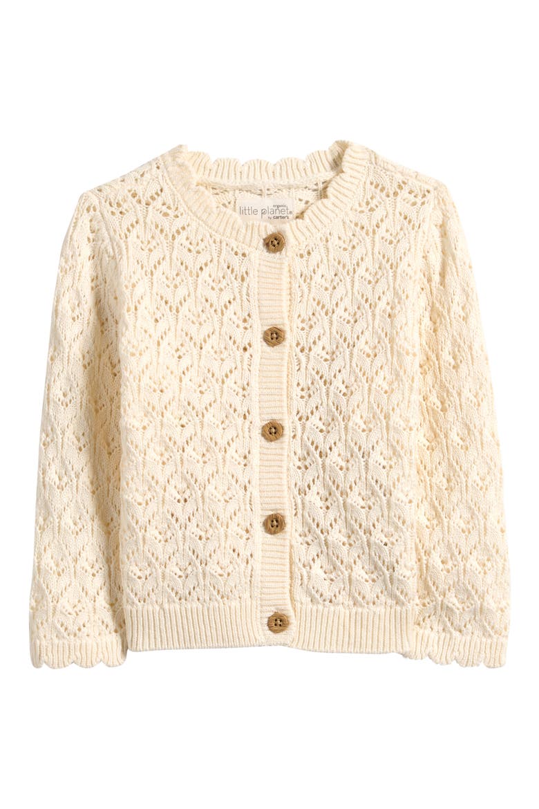 Open Stitch Cotton Cardigan, Main, color, CREAM