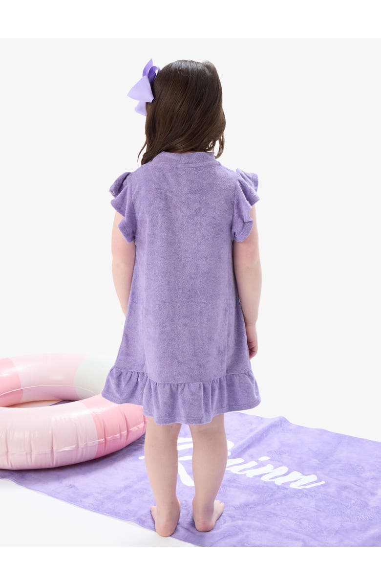 RuffleButts Terry Butterfly Sleeve Full Zip Cover-Up, Alternate, color, Wisteria Purple