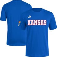 adidas Men's adidas Royal Kansas Jayhawks Fresh Wordmark T-Shirt