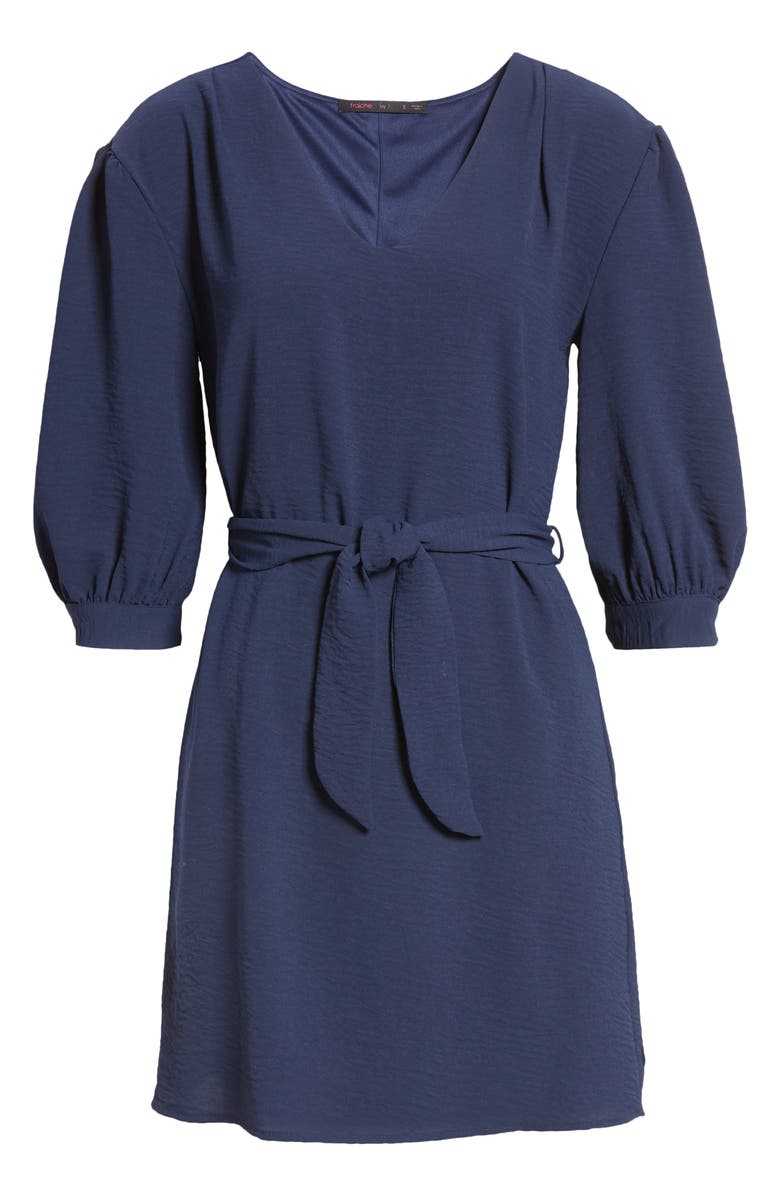Fraiche by J Puff Sleeve Tie Waist Dress, Alternate, color,