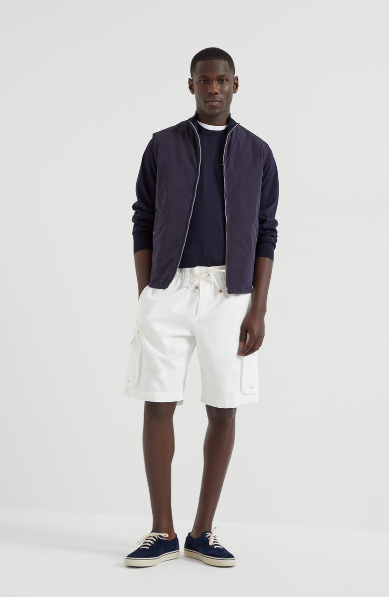 Brunello Cucinelli Lightweight sweater with embroidery, Alternate, color, 