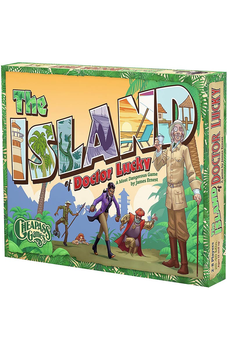 Cheapass Games Island Of Doctor Lucky Strategy and Luck Family Board Game, Main, color, Multicolored
