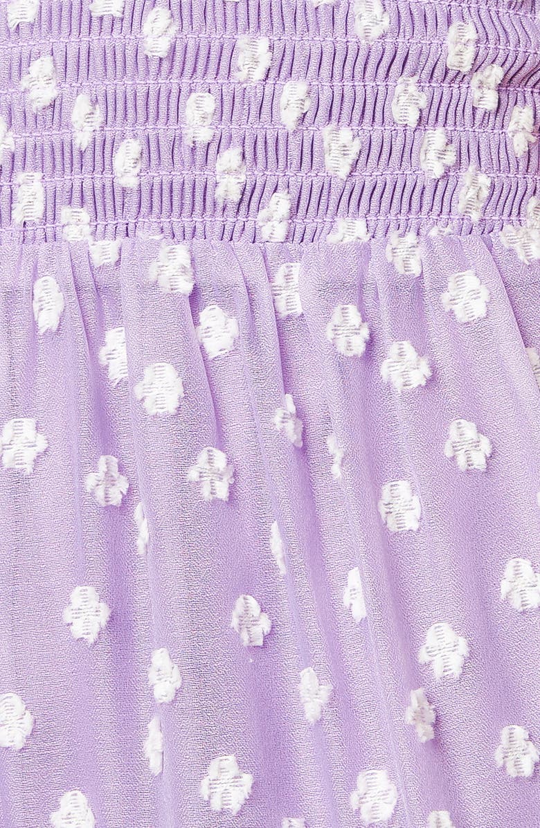 FLYING TOMATO Textured Frilly Sleeve Minidress, Alternate, color, Lavender