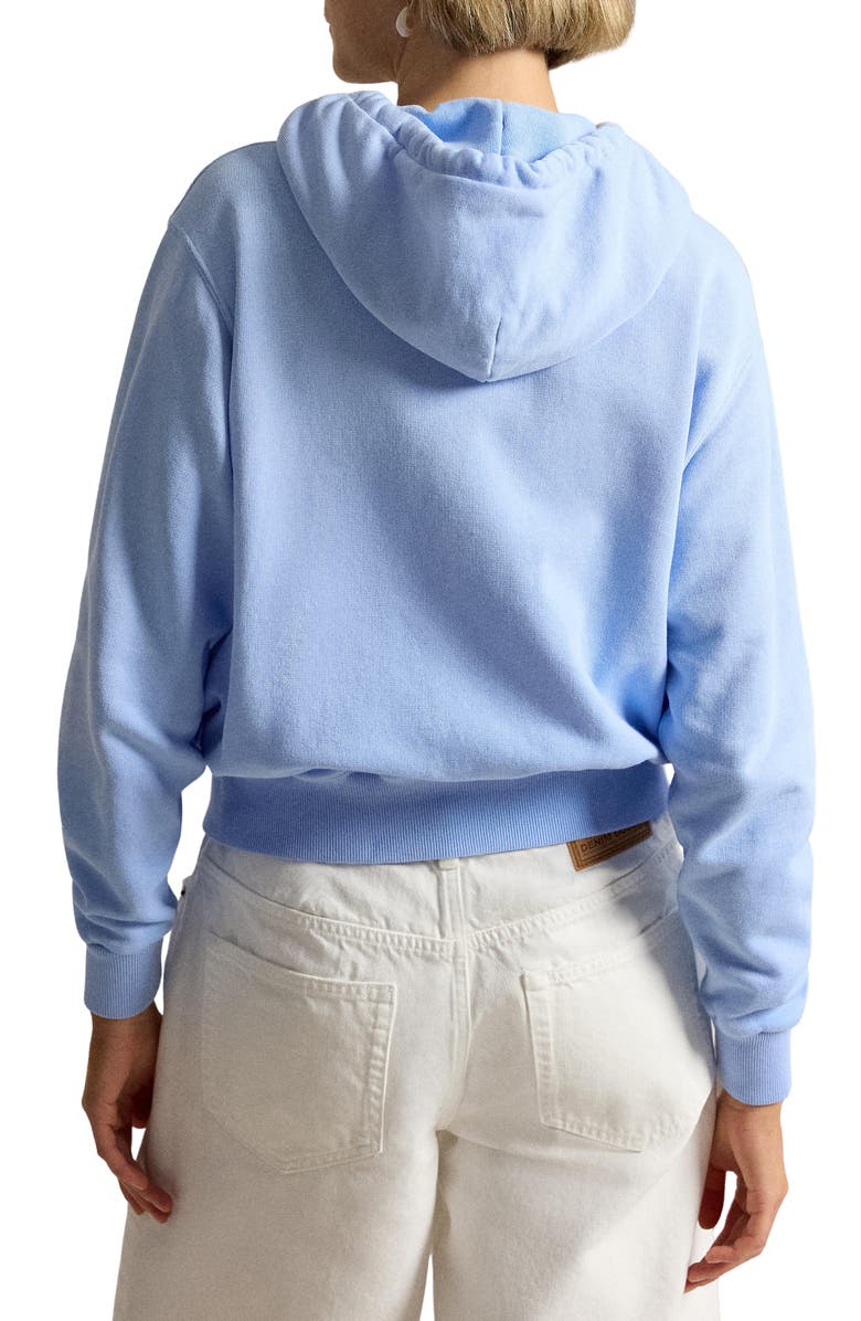 Polo Ralph Lauren Full Zip Cotton Blend Fleece Hoodie, Alternate, color, Baby Blue
