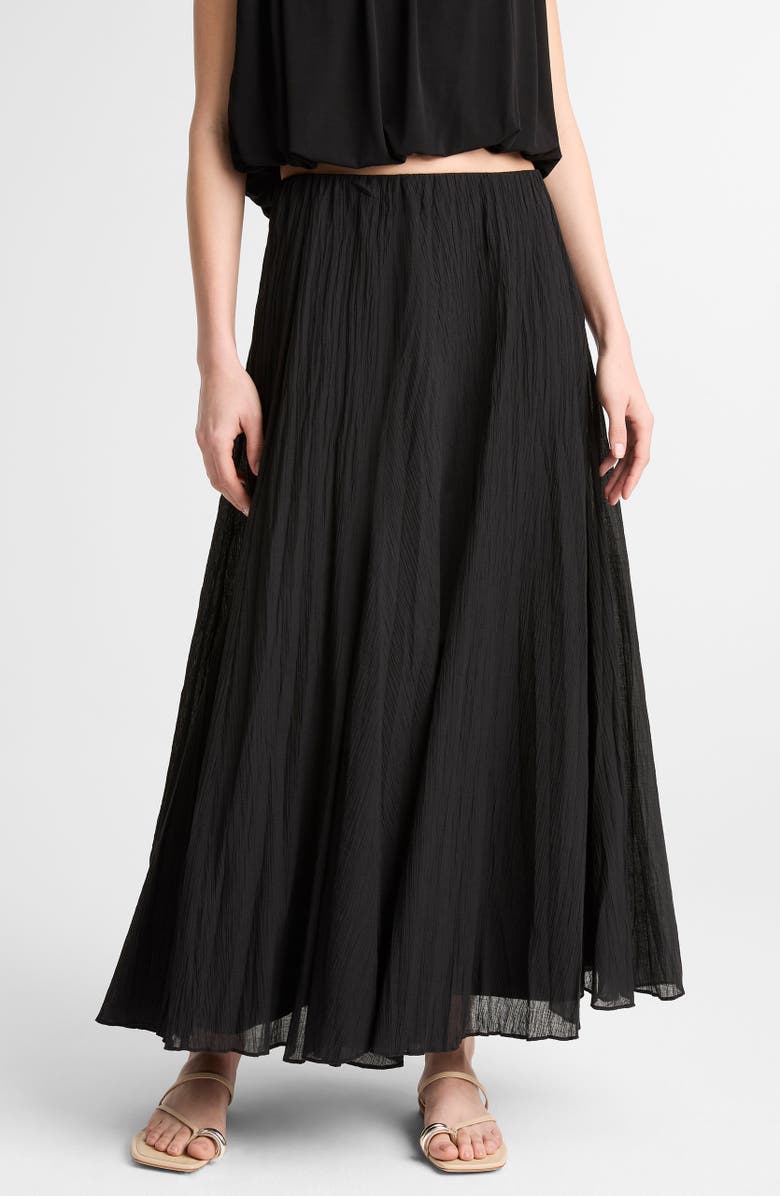 Vince Sleeveless Bubble Hem Top, Alternate, color, Black