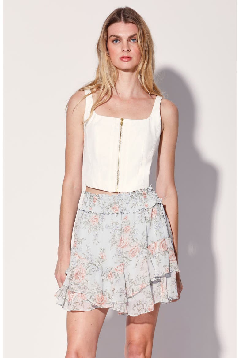 Cora Tiered Miniskirt, Alternate, color, SKY ROSE