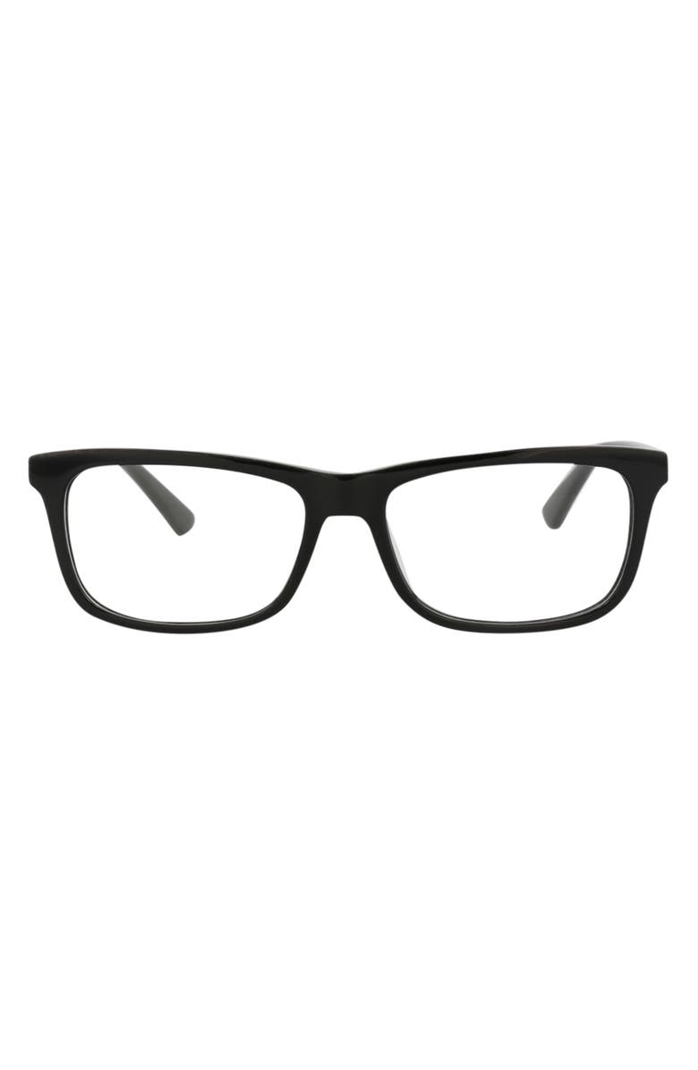 McQueen 52mm Rectangular Optical Glasses, Main, color, 