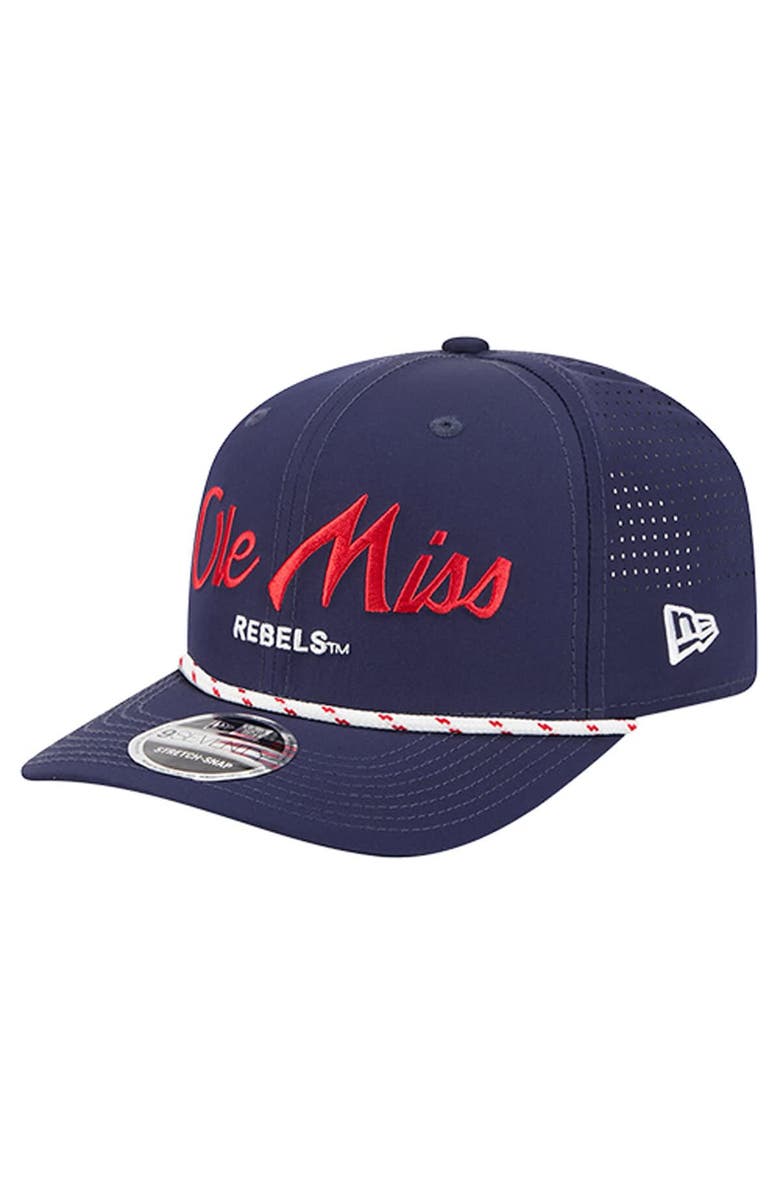 New Era Men's New Era Navy Ole Miss Rebels Script Performance Rope 9SEVENTY Adjustable Hat, Main, color, Navy