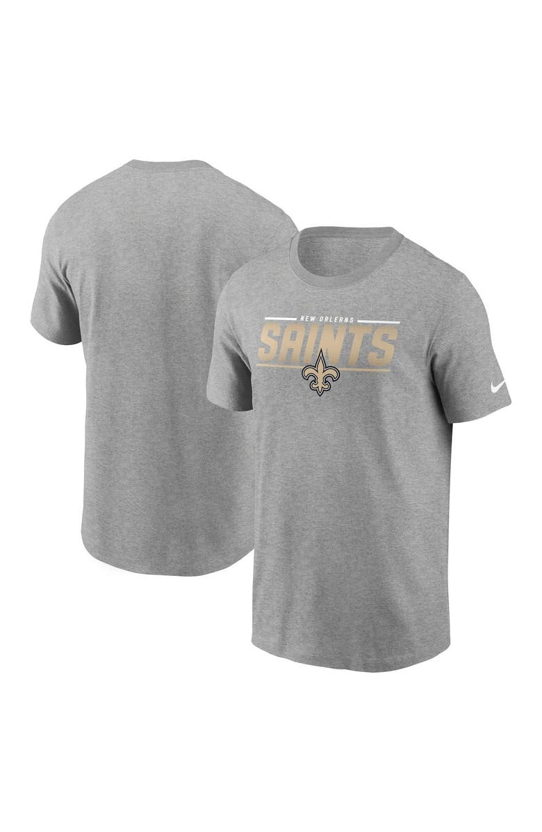 Nike Men's Nike Heathered Gray New Orleans Saints Muscle T-Shirt, Main, color, Heather Gray