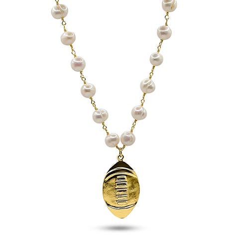 Socialite Football Pearl Necklace
