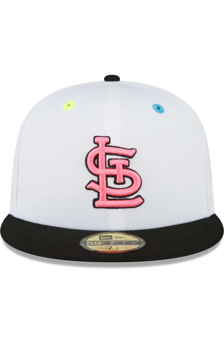 New Era Men's New Era White St. Louis Cardinals Neon Eye 59FIFTY Fitted Hat, Alternate, color, 
