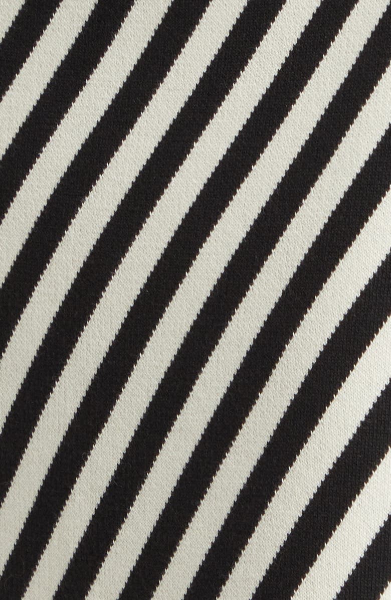 POSSE Stripe Pima Cotton Sweater Skirt, Alternate, color, Cream Black