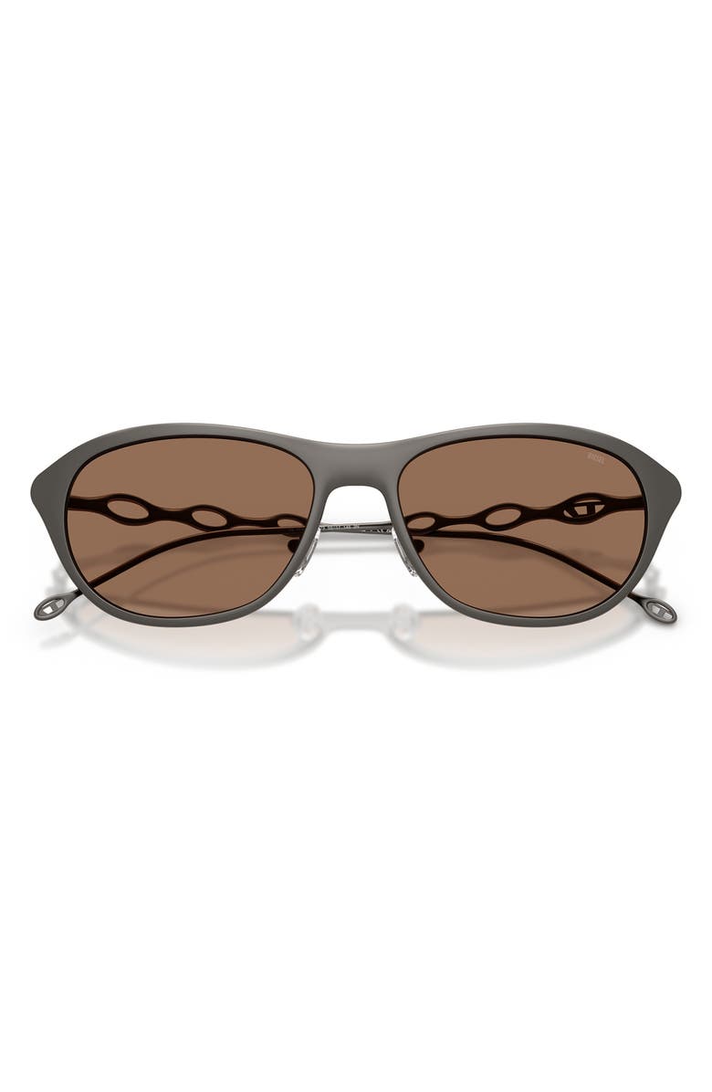 DIESEL<sup>®</sup> 55mm Pillow Sunglasses, Alternate, color, Matte Gun Metal / Dark Brown