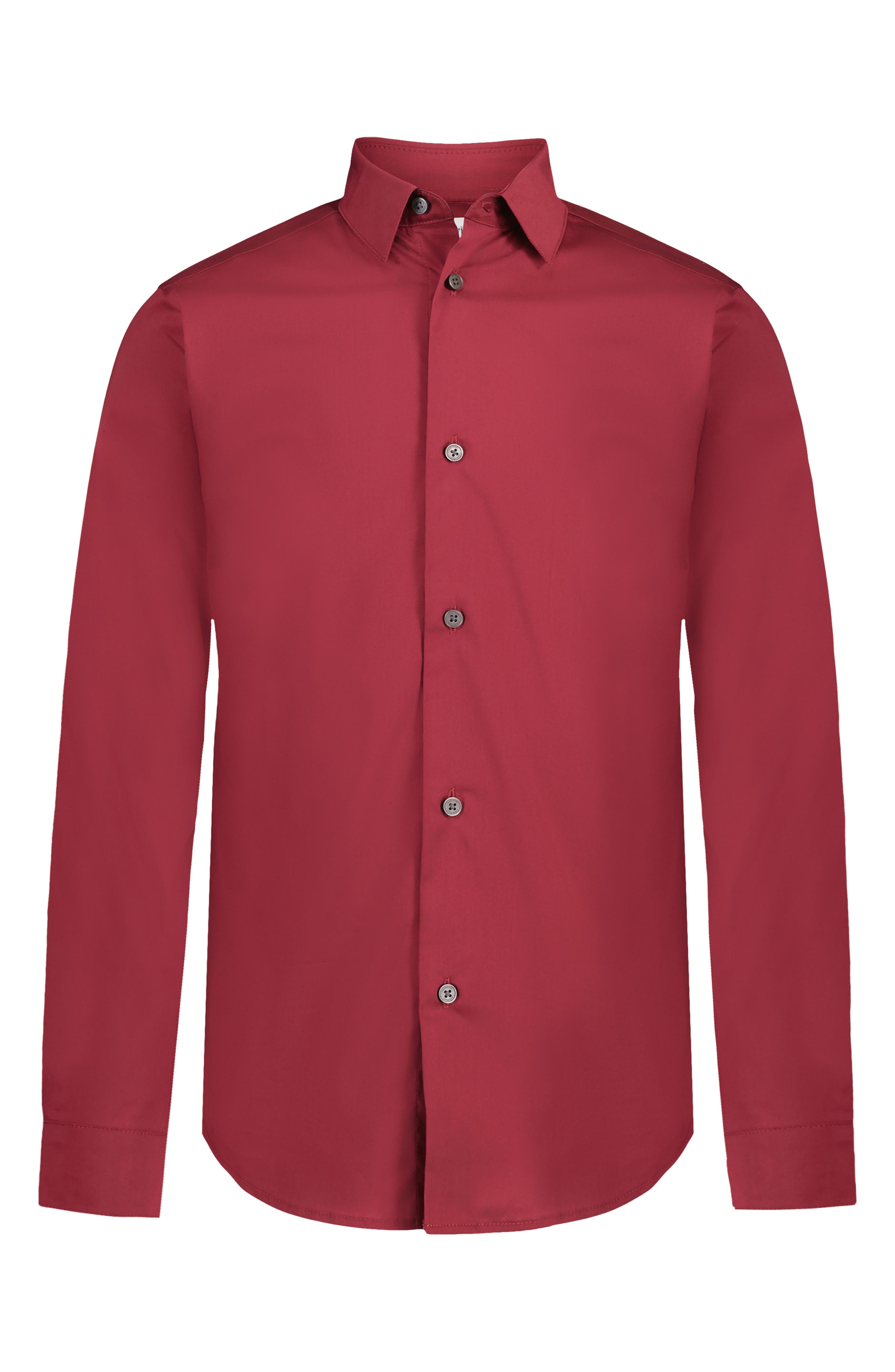 Kids' Stretch Solid Poplin Shirt