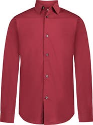 Calvin Klein Kids' Stretch Solid Poplin Shirt