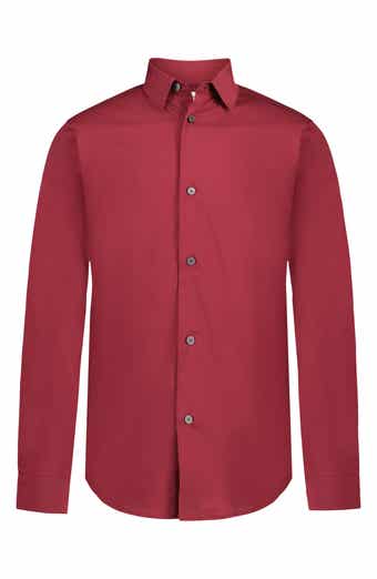 Kids' Stretch Solid Poplin Shirt
