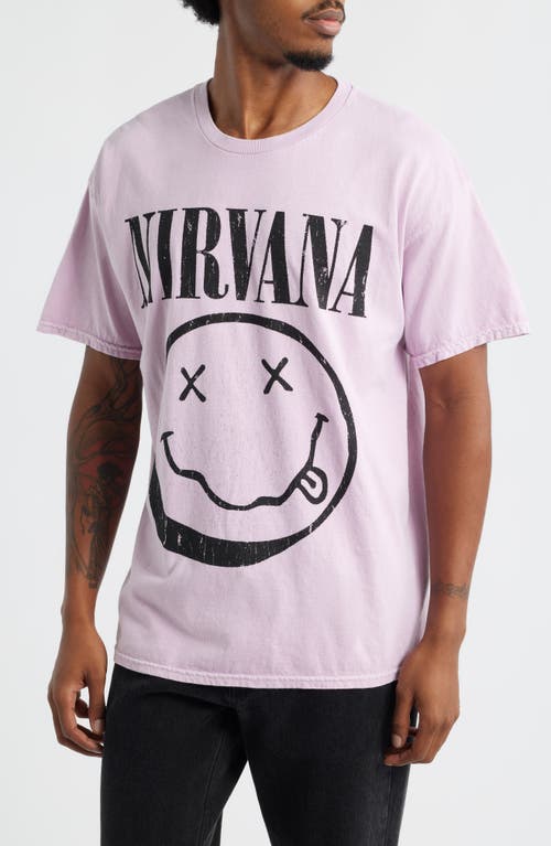 Merch Traffic Nirvana Smiley Live Graphic T-shirt In Pink
