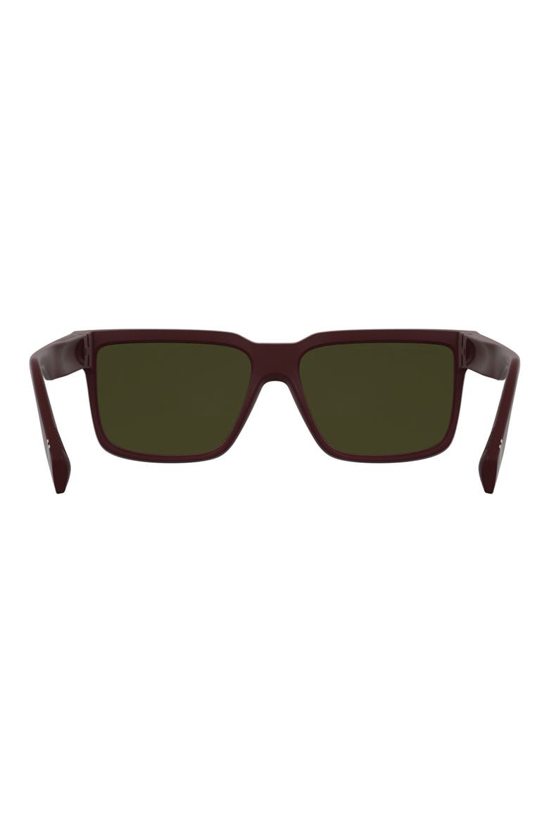 59mm Modified Rectangular Sunglasses, Alternate, color, MATTE BURGUNDY