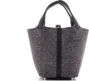 Pre-Owned Hermes Picotin Lock Bag Felt with Leather PM