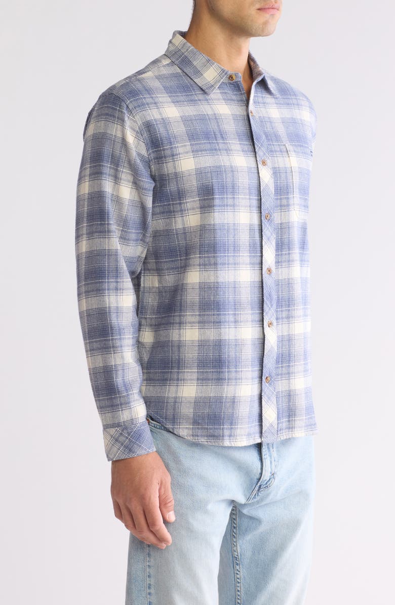 Billabong Coastline Plaid Cotton Flannel Button-Up Shirt, Alternate, color, 