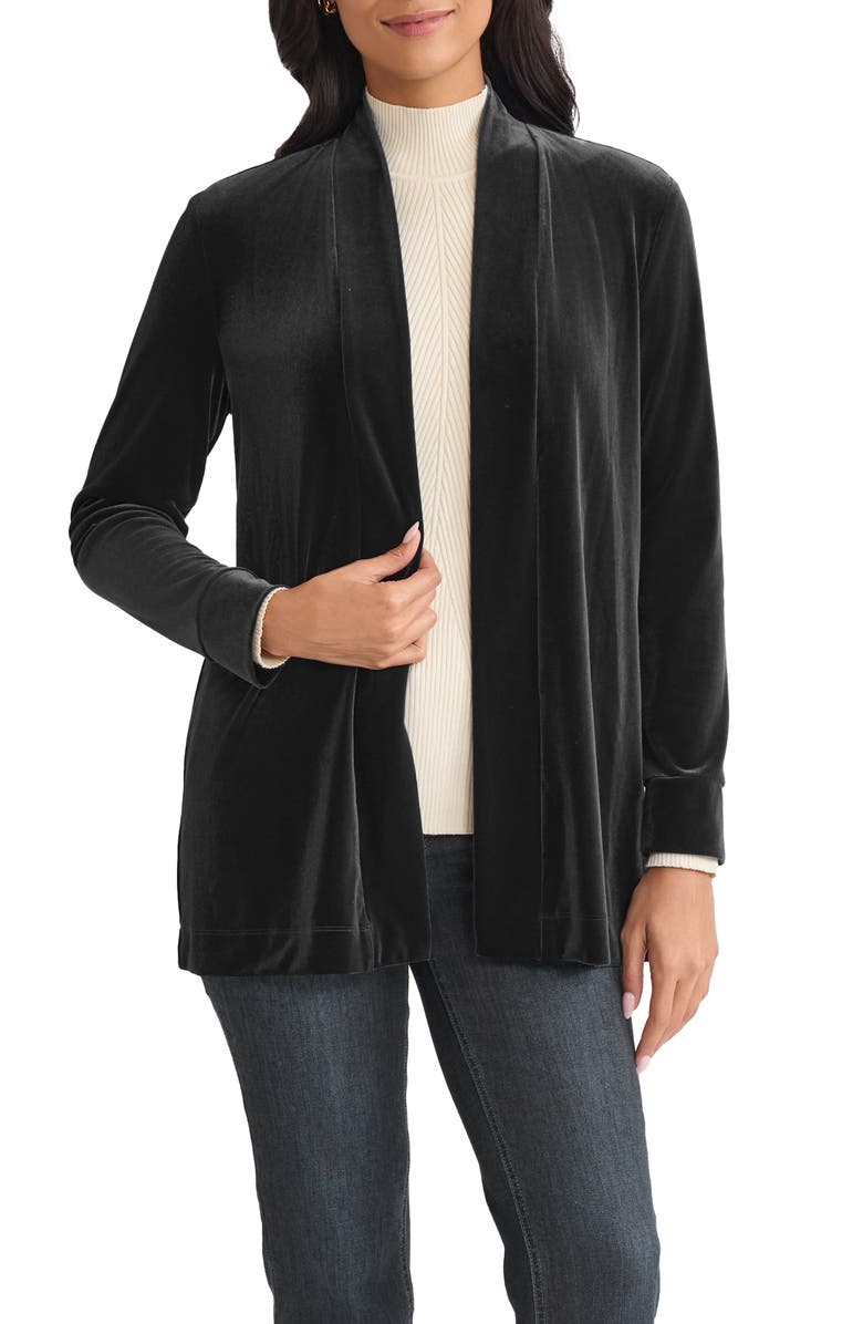 Jones New York Open Front Cardigan, Main, color, Jones Black