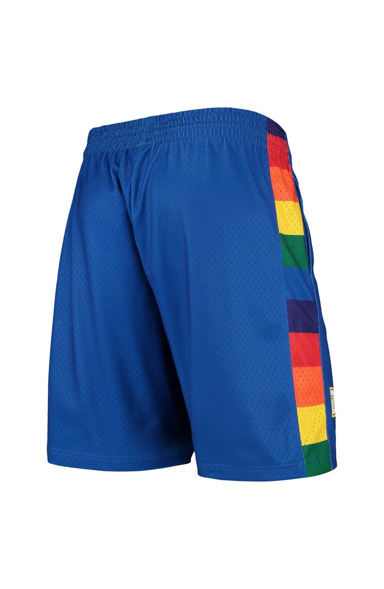 Mitchell & Ness Men's Mitchell & Ness Royal Denver Nuggets Hardwood Classics Team Swingman Shorts, Alternate, color,