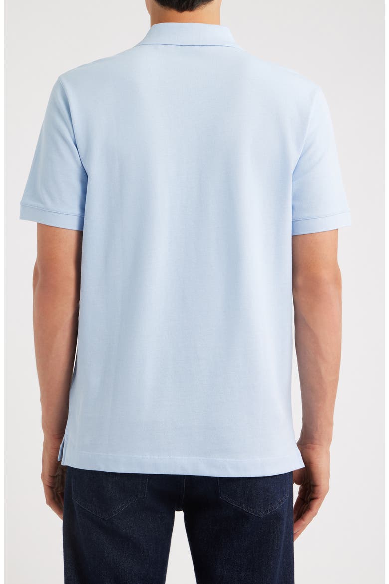 Pallas Solid Cotton Piqué Polo, Alternate, color, LIGHT PASTEL/ BLUE