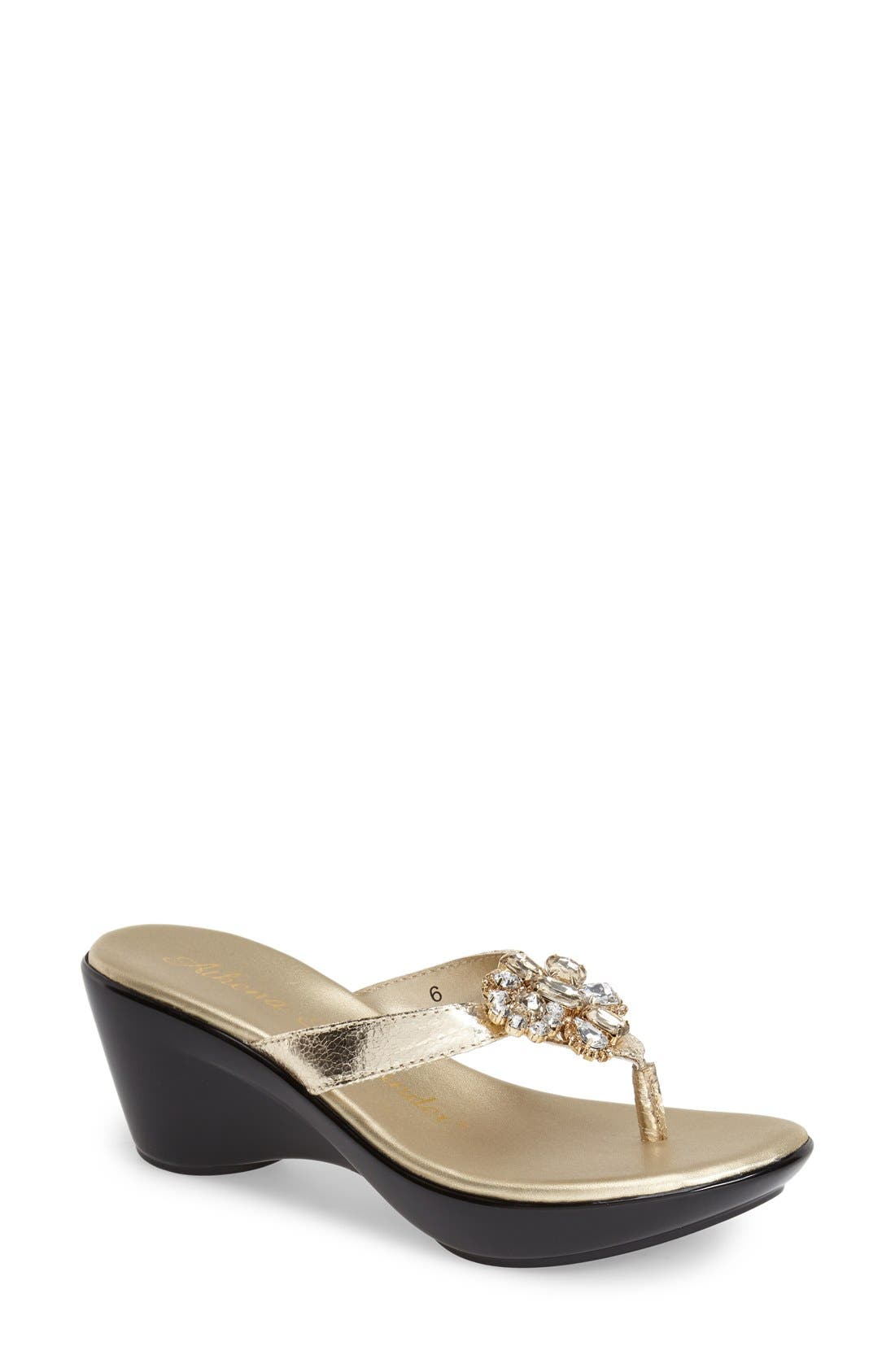 Athena Alexander 'Anita' Crystal Embellished Thong Sandal (Women ...