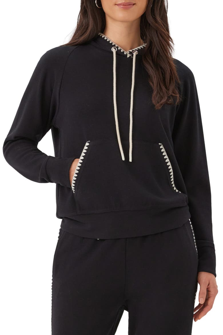 Edge Stitch Hoodie, Main, color, BLACK