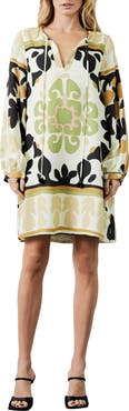 CIEBON Jeinny Long Sleeve Shift Dress