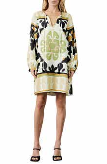Jeinny Long Sleeve Shift Dress