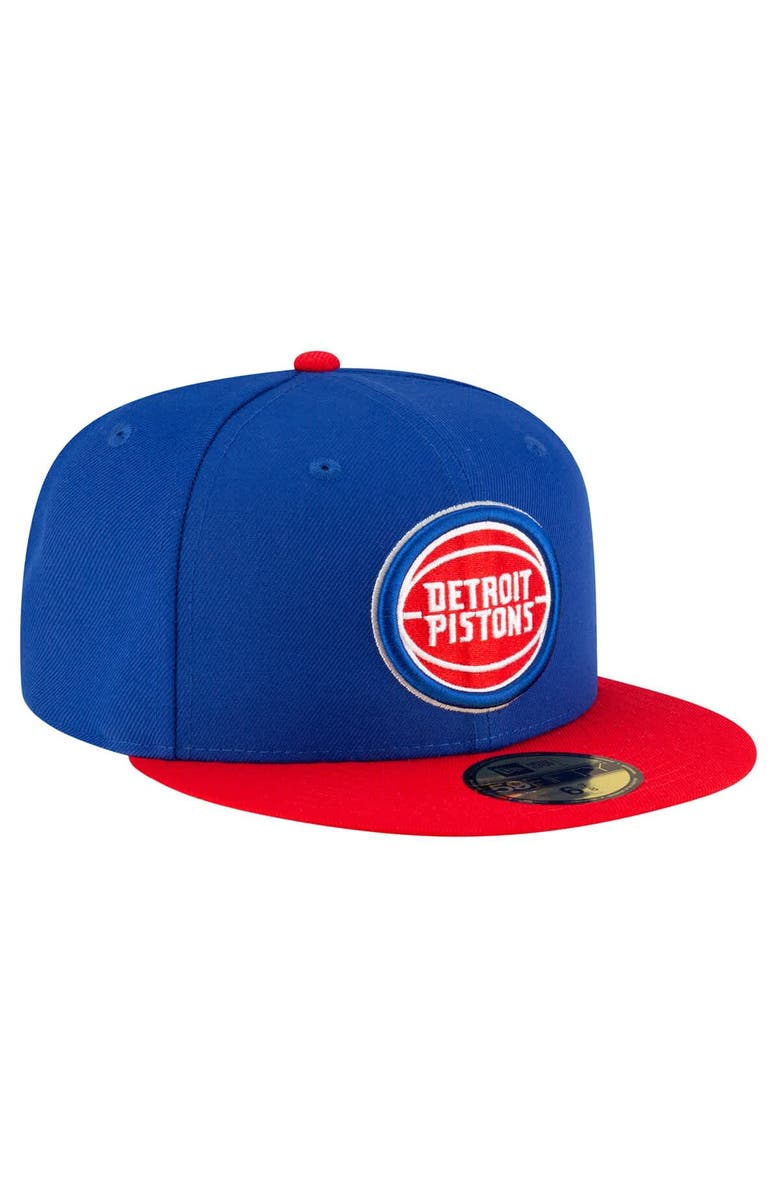 New Era Men's New Era Blue Detroit Pistons Two-Tone 59FIFTY Fitted Hat, Alternate, color, Blue