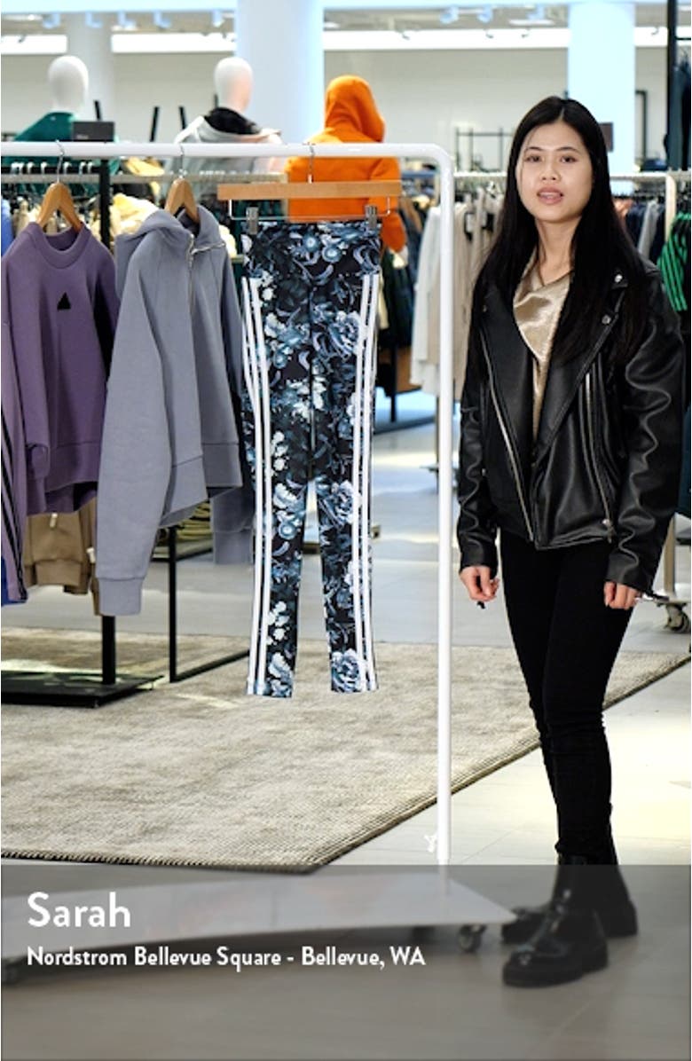 Floral 3-Stripes High Waist Leggings, sales video thumbnail