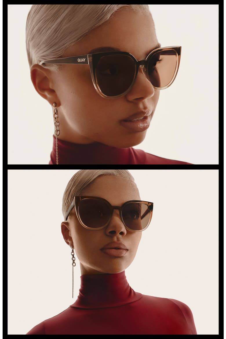 Game Over 49mm Square Sunglasses, Alternate, color, COFFEE SWIRL/ SEPIA