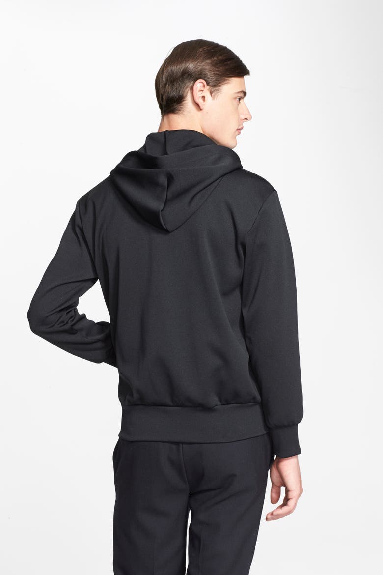 Comme des Garçons PLAY Emblem Hoodie, Alternate, color, BLACK
