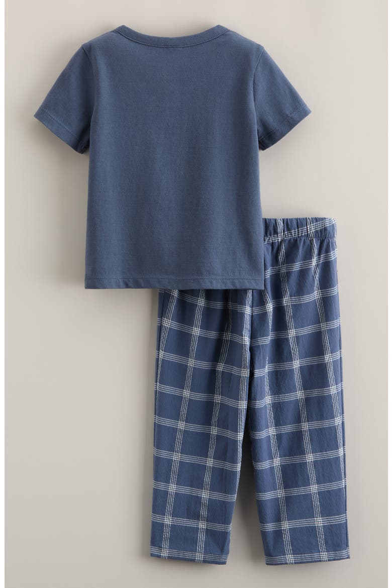 Henley T-Shirt & Pants Set, Alternate, color, BLUE DEL MAR VOYAGE PLAID