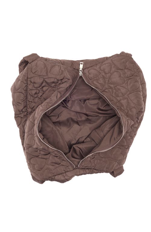 Bp. Quilted Heart Tote In Brown
